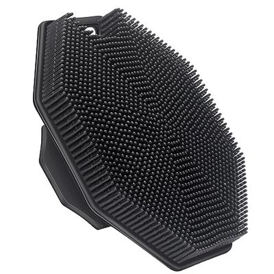 Alyvisun Spazzola per il Corpo in Silicone con Gancio, Scrub Corpo da Bagno [Esfoliare e Massaggiare Delicata], Luffa in silicone per Adulti e Bambini, Perfetto per Tutti i Tipi di Pelle