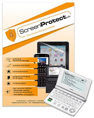 ScreenProtect Protector de pantalla antirreflectante para Casio EW-G200 con raspador y gamuza de microfibra