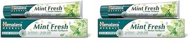 Himalaya Herbals Mint Toothpaste with Active Ingredients for Healthy Protected Gums and Fresh Breath| Anti-inflammatory Properties Maintain Complete Oral Hygiene - 75ml (Paquete de 2)