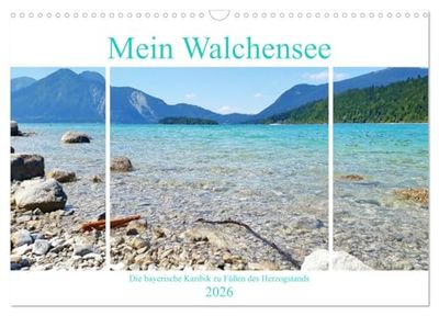 Mein Walchensee - Die bayerische Karibik zu Füßen des Herzogstands (Wandkalender 2026 DIN A3 quer), CALVENDO Monatskalender: Der Walchensee in Oberbayern im Jahresverlauf