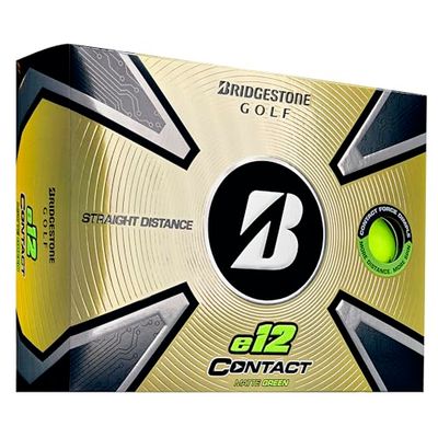 Bridgestone - E12 Contact Golf Balls 2023 - Matte Green - 1 Dozen, Pelotas de Golf de los Hombres, Matte Green, One Size - 3CGX6D