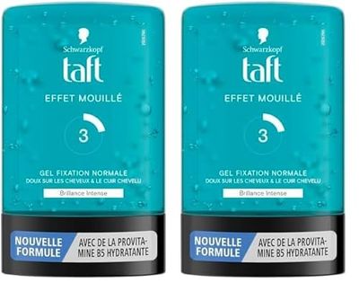 Schwarzkopf - Taft - Gel Tube Coiffant - Gel Effet Mouillé - Brillance Intense - Fixation Normale - Doux sur les cheveux - Tenue longue durée - Sans Effet Collant - Formule Provitamine B5-300 ml