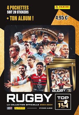 Panini RUGBY TOP 14 2023-2024 Album + 4 pochettes
