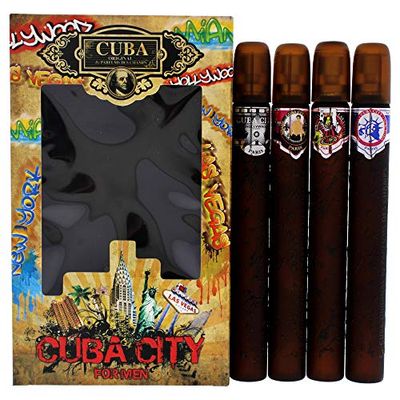 Cuba City For Men 4 Pc Gift Set - Hollywood, Miami, Las Vegas, New York 1.17oz EDP Spray