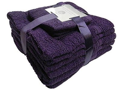 Gaveno Cavailia 10-pack Toronto handduksset med 4 ansikten, 4 hand och 2 bad, bomull, lila