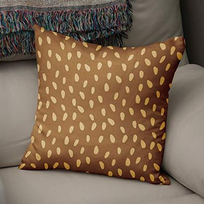 BonaMaison Fodera per Cuscino Toni marroni Cotone e Copricuscini Federa per Divano Casa Soggiorno Camera da Letto Decorazione Interni ed Esterni, Dimensioni: 43x43 - Prodotta in Turchia