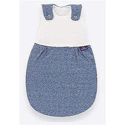 Träumeland S0103703 slaapzak voor het hele jaar door Liebmir met dubbel regelbare ventilatie en natuurvezel Tencel, design Golfsmeer, maat 56/62, blauw