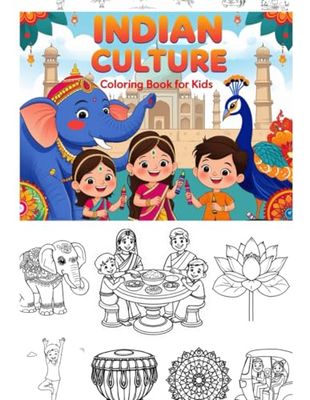 Indian Cultur Colouring Book for kids