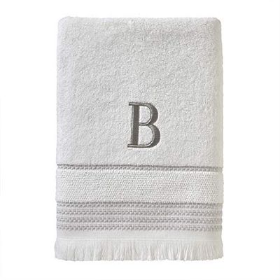 SKL Home Asciugamano da bagno, B, Cotone, Bianco, 28x54