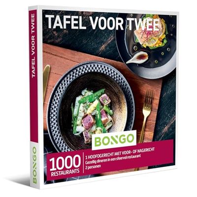 Bongo Bon - Tafel voor Twee | Cadeaubonnen Cadeaukaart cadeau voor man of vrouw | 500 sfeervolle restaurants