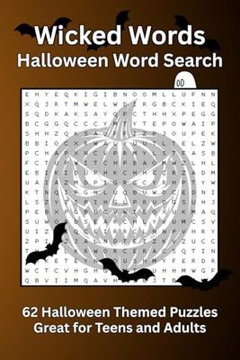 Wicked Words: A Halloween Word Search: Halloween Themed Word Search Puzzle | 6x9 inches, 109 Pages | 62 Puzzles .... Great for Vacations, Relaxing, or screen free time