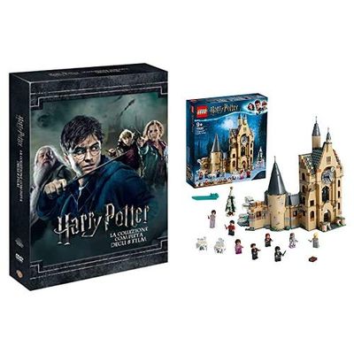 Harry Potter Collection (Standard Edition) (8 Dvd) + LEGO- Harry Potter La Torre dell'Orologio di Hogwarts Set di Costruzioni con 8 Minifigure,75948