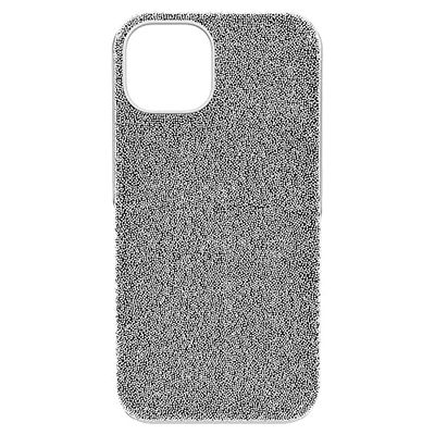 Swarovski High Custodia per Smartphone, con Superficie Ricoperta di CristalliSwarovski , Compatibile con iPhone 14, Tonalità Argento