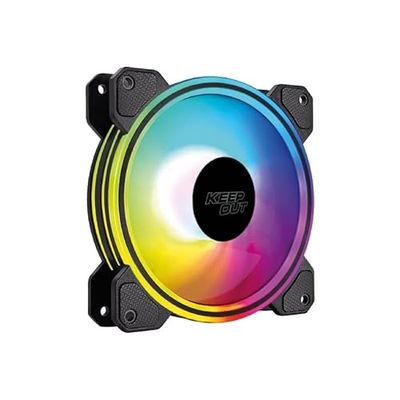 Watio Wave Ventilateur auxiliaire - Ventilateur de 120 mm, éclairage ARGB, 3 ports de commande, silencieux, haute efficacité, design polyvalent