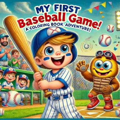 My First Baseball Game A Coloring Book Adventure!: An Interactive Coloring Book for Kids’ First Baseball Experience