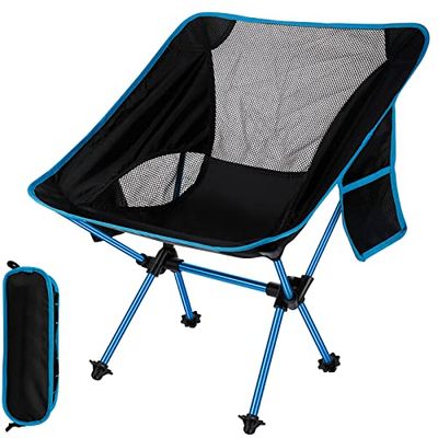 Houzzcare Silla Plegable Camping, Silla Pesca Plegable Ligera Camping, Ideal para Playa, Pesca, Camping, Picnics