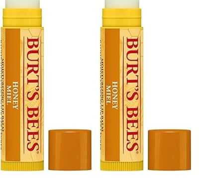 Burt's Bees Lip Balm Honey, Moisturising Lip Balm With Beeswax & Vitamin E, 100% Natural Origin, 4.25g (Pack of 2)