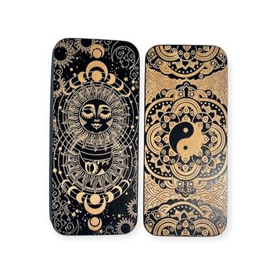 Sadhu Board, INCISIONE SU DUE LATI, Sadhu Board, yoga, meditazione, massaggio con digitopressione, tavola con chiodi (distanza tra le chiodi 15 mm - per maestri, chiodi di rame)