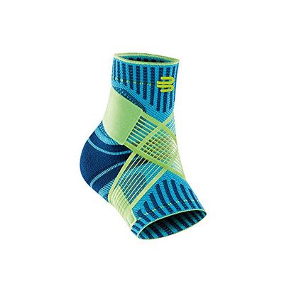 BAUERFEIND, 1 tornozeleira desportiva unissexo, para o tornozelo esquerdo, para desportos de bola ou atletismo, estabilização, com fita ajustável, tamanho M, turquesa, 11419401260712