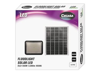 cegasa Floodlight Solar LED 27-250W 3200LM 6500K IP65