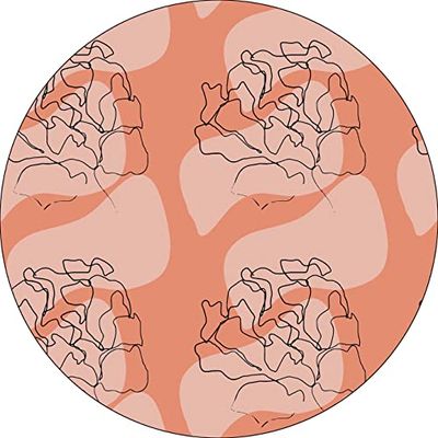 Bonateks, Round Digital Printed Mouse Pad, Non-Slip Base, for Office and Home, Diameter:22cm