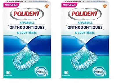 Polident Corega Appareils Orthodontiques et Gouttières 36 comprimés (Lot de 2)