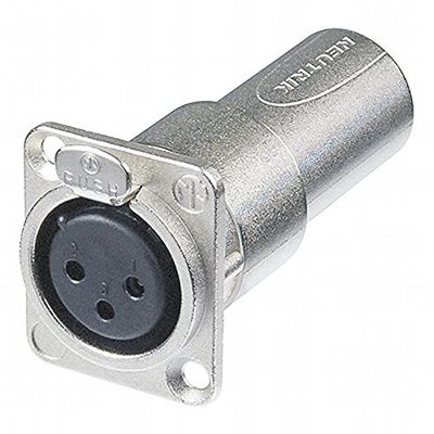 NA3FDM 3 Pin Female to 3 Pin Male Feed Through Panel Mount Adapter