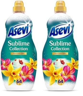 Asevi Suavizante para Ropa Sublime Collection Edén - Suavizante Concentrado para Lavadora con Efecto Revitalizante - Esencias Naturales - Suavidad Duradera para Todo Tipo de Tejidos - 64 Lavados