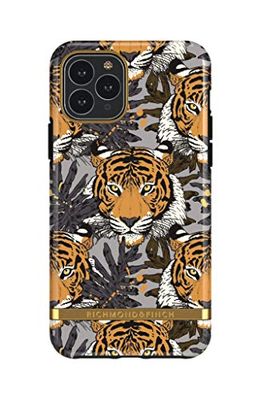RICHMOND & FINCH designat för iPhone 11 Pro fodral, tropiskt tigerfodral för iPhone 11 Pro med gulddetaljer – svart