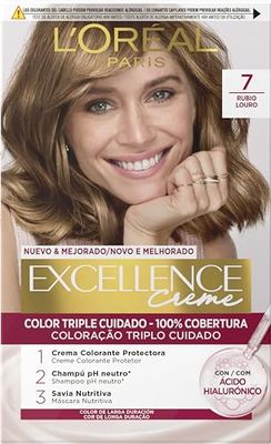 L'Oreal Tintura per Capelli, Excellence Creme, 200 gr, 7 Rubio