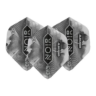 Unicorn UltraFly Dart Flights | Noir Organic Design | AR Type 2 Shape | Ultra Durable 75 Micron Polyester PET