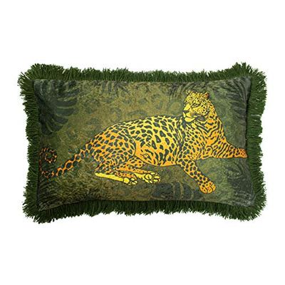 Paoletti Saharienne Coussin rempli Polyester, Vert, 30 x 50cm