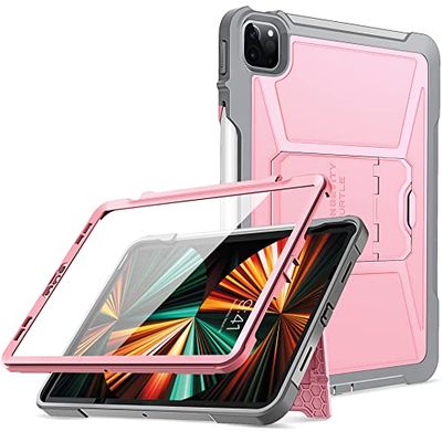 ZtotopCases Funda para iPad Pro 12,9 2022/2021 (6./5. Generation), Cubierta Resistente con [Titular de Pencil+ Salvapantallas] Adecuado para iPad con Portalápices, Rosa