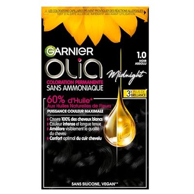 Garnier Olia Tinte en aceite permanente sin amoníaco Absolute Black