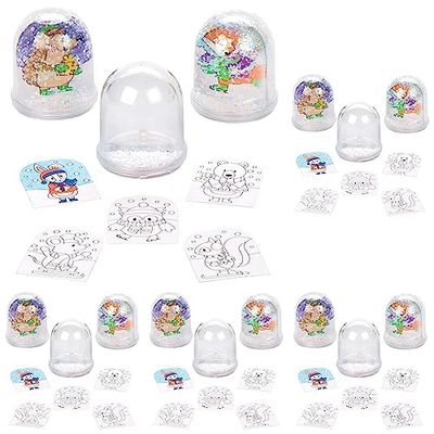 Baker Ross Globos de Nieve Para Colorear Animales del Bosque de Invierno (paquete de 20) los niños pueden diseñar y decorar su propio globo de nieve