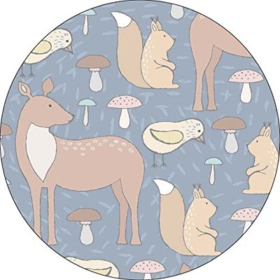 Bonateks, Ronde digitaal bedrukte muismat, antislip onderkant, voor kantoor en thuis, diameter: 22 cm