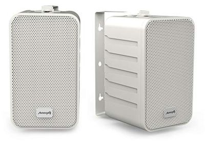 Audibax Pícolo PR-42W - Enceintes Hi-FI Passives d'Étagère - Paire d'Enceintes Stéréo à 2 Voies - Haut-Parleur 75W - Support Mural Inclus - Haut-Parleurs de Graves 4" - Son Surround