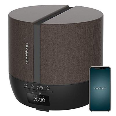 Cecotec PureAroma 550 Connected Black Woody Dyfuzor zapachowy Pojemność 500 ml, wyświetlacz LED, głośnik, sterowanie przez Bluetooth, aplikacja, timer 12h, 3 tryby pracy, zasięg 30m2