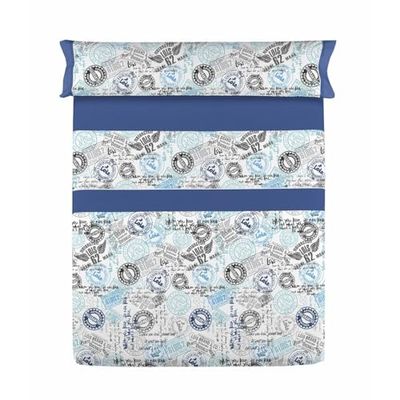 Gale Hayman Style Lois Conjunto de lençóis, algodão-poliéster, azul, Super King, 200x180x3 cm