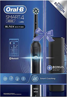Oral-B Tête de brosse à dents électrique Smart 4 (4500) Oral B Cross Action, dentifrice inclus, deux têtes de brosse, noire