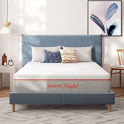 Sweetnight Materasso in Memory Foam e Schiuma Fredda, Materasso Singolo 140x200, Altezza 22 cm, H3 & H4 Ergonomico 7 Zone, Fascia 3D Traspirante con Coprimaterasso Lavabile (140 x200 x 22cm)