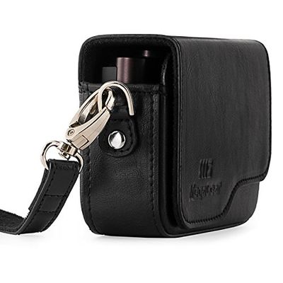 MegaGear MG1263 para Leica C Typ 112 - Estojo de couro, com correia, preto