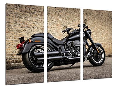 Quadro moderno fotográfico para Moto Harley Davidson, Moto vintage, 97 x 62 cm, Ref. 26448