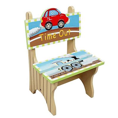Teamson Kids Houten Time-Out Stoel Voor Kinder - Kinderslaapkamer Accessoires - Transportatie Ontwerp