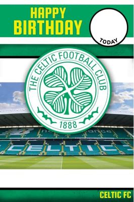 Gepersonaliseerde Celtic FC verjaardagskaart, elke leeftijd Keltische voetbalkaart, elke naam Keltische verjaardagskaart, Celtic FC verjaardagskaarten