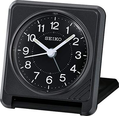seiko reiswekker kunststof, zwart, Eén maat, reiswekker
