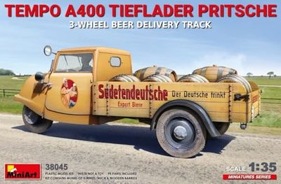 Mini Art 38045 1:35 Furgone Tempo A400 per la consegna della birra - riproduzione fedele, modellismo, kit in plastica, artigianato, hobby, incollaggio, kit modello, montaggio, non verniciato