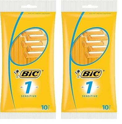 BIC 1, Pack 10, Single Blade Razor (Pack of 2)