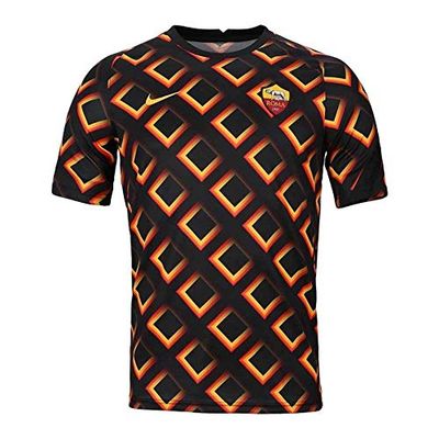 Nike Roma M NK BRT Top SS PM T-Shirt Homme, Black/University Gold/(University Gold) (no Sponsor-plyr), FR : S (Taille Fabricant : S)
