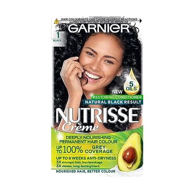 Garnier Nutrisse Hair Colouring Cream 1 Liquorice/Black